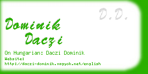 dominik daczi business card